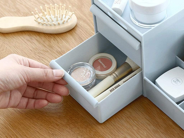 Schatulle kosmetik organizer schmuckbehälter mit zwei schubladen