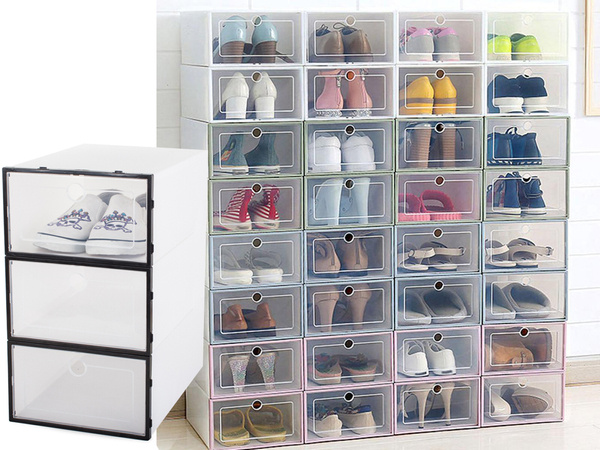 Schuhkarton organiser mit klappe schrank