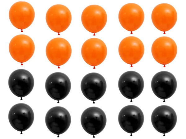 Set halloween luftballons schwarz orange 20pcs