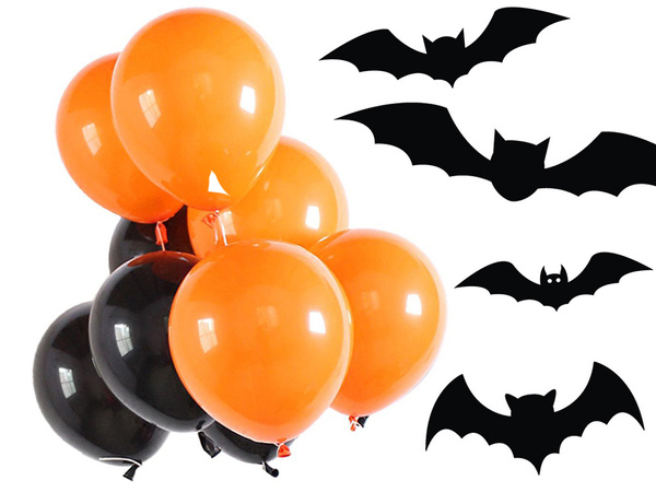 Set halloween luftballons schwarz orange 20pcs