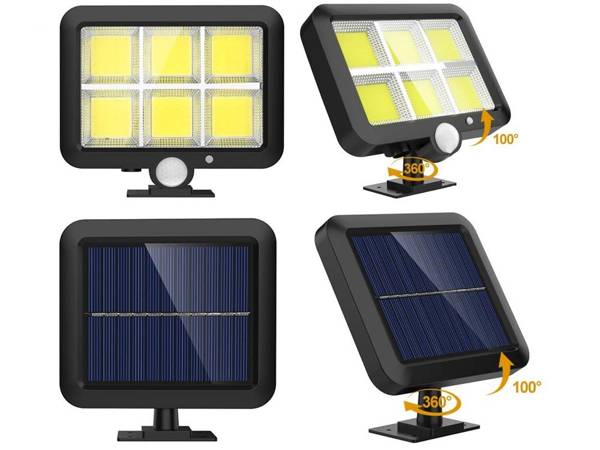 Solarlampe 120 led mit dämmerungssensor