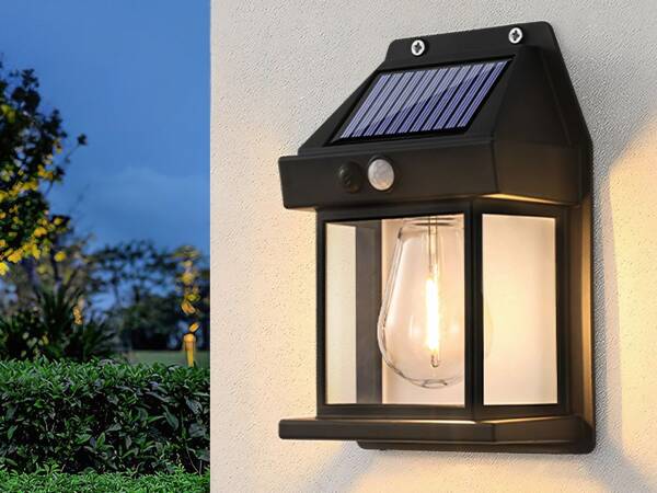 Solarlampe mit dämmerungssensor 3 modi wasserdicht 600lm