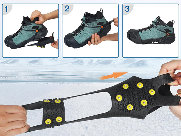 Wandern steigeisen spikes anti-rutsch-pads 37-41