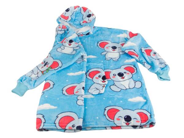 Warmes koala sweatshirt decke übergrösse xxl 2in1 dickes fell weich mit kapuze