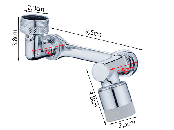 Wasserhahnverlängerung perlator chrom 1080°