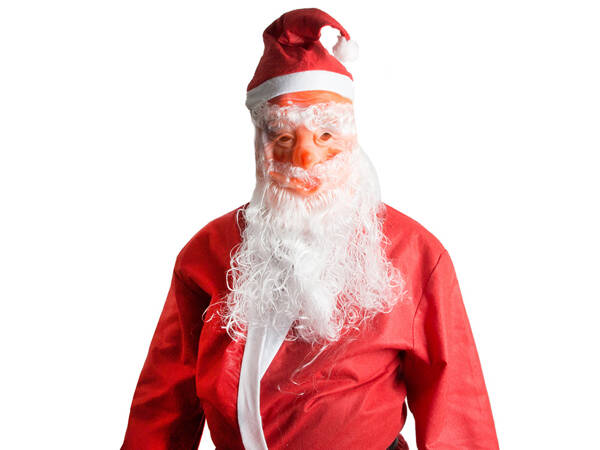 Weihnachtsmann maske bart stern hut