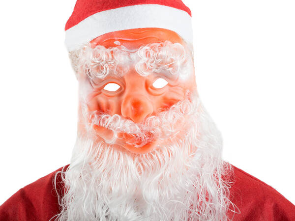 Weihnachtsmann maske bart stern hut