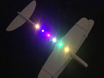 Fliegender schaum polystyrol flugzeug usb led