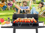 Gartengrill grosse holzkohle bbq verstellbaren rost regale räder tragbar