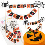 Halloween dekoration für einen kuchen cupcake picker topper girlande papier