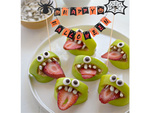 Halloween dekoration für einen kuchen cupcake picker topper girlande papier