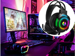 Kabelgebundene gaming kopfhörer led rgb mit mikrofon 5.1