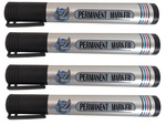 Permanent marker stift schwarz wasserfest rund