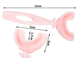 Silikon-handzahnbürste für kinder buchstabe u 360