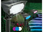 Solar garten lampe angetrieben led lampe farben