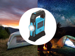 Touristische led-laterne solarlampe camping wiederaufladbare akku-campinglampe