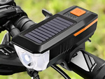 Vordere led fahrradlampe mit horn solar signal lenker