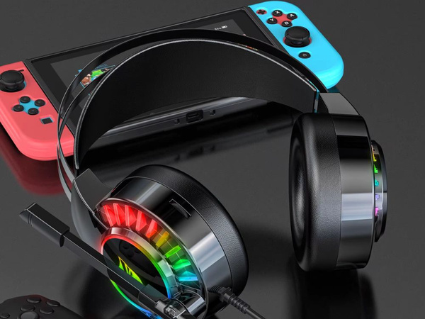 Gaming kopfhörer 7.1 rgb verkabelt in-ear led mit mikrofon