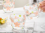 Set de masă: boluri, căni, cești, salatiere, pahare, model floral, 6 piese