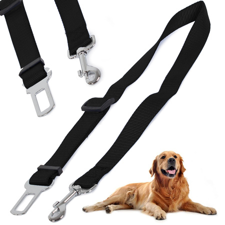 Car seat belt for dog safety leash