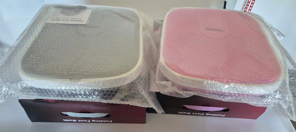 Lábmelegítő vödör tál buborékos masszázs görgőkkel összecsukható