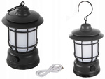 Kempovanie kempingová lampa dobíjateľná led usb turistický hák baterka