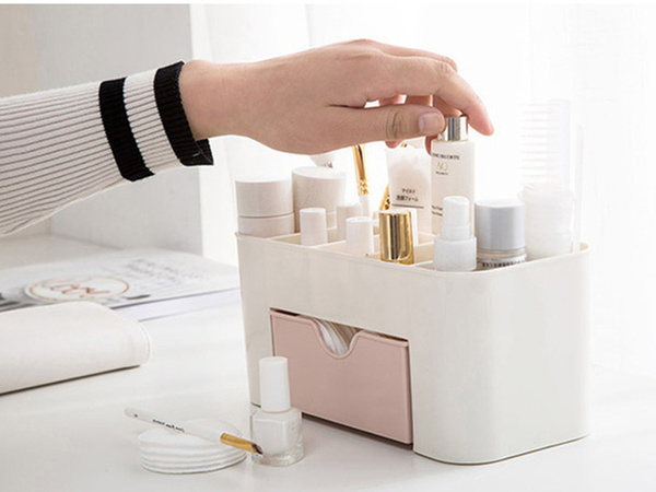 Cofre organizador de cosméticos cajón joyero portacepillos