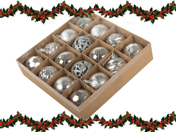 Bombe choinka za choinko 6cm set 16 kosov bomb decoration holy holiday designs