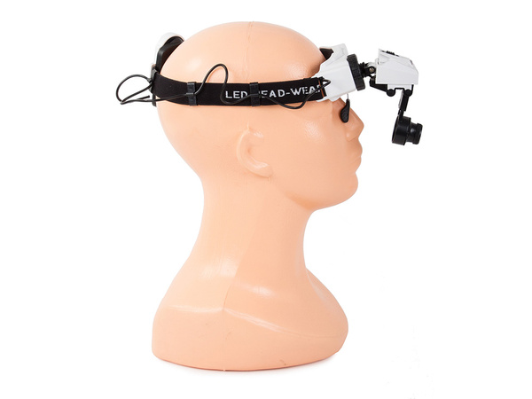 Lupa nagłowna 2 led na głowę czołowa okulary 28x