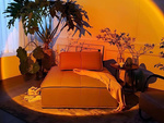 Projector lamp sunset sunrise imitation led rgb usb + remote control