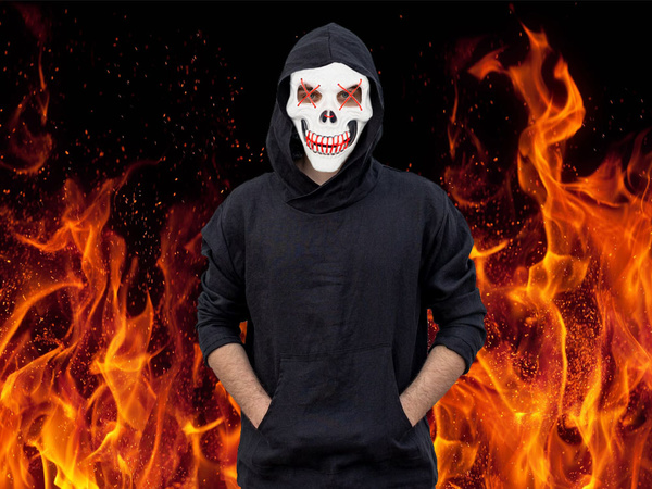 A condus masca craniu halloween stralucitoare condus partid