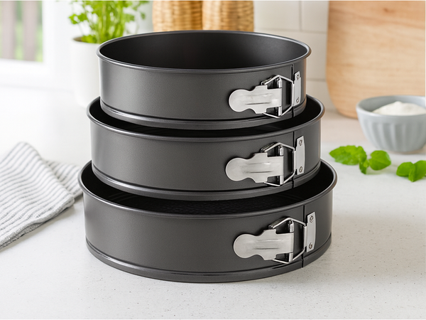 Cake tin baking tray for cakes and tortes mould 24 26 28 3 pcs round