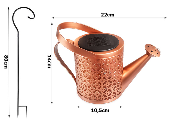 LANTERNE SOLAIRE DÉCORATIVE LED ARROSOIR DE JARDIN GUIRLANDE CAPTEUR CRÉPUSCULAIRE