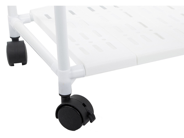 Vonios lentyna virtuvės spintelė mobilus lentynas ant ratų 4 lygių kabliukai