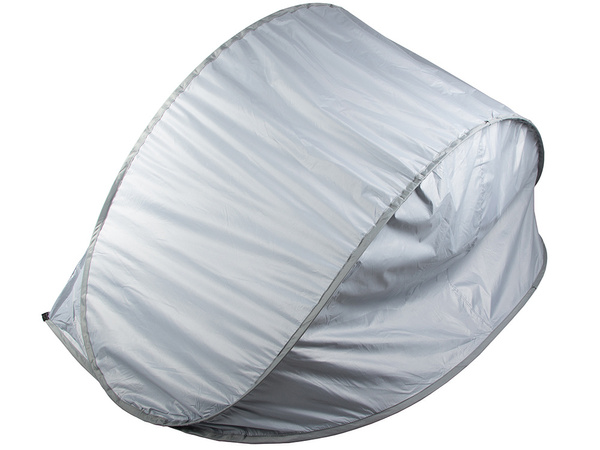 Tienda de playa protección uv autoplegable jardín gris grande