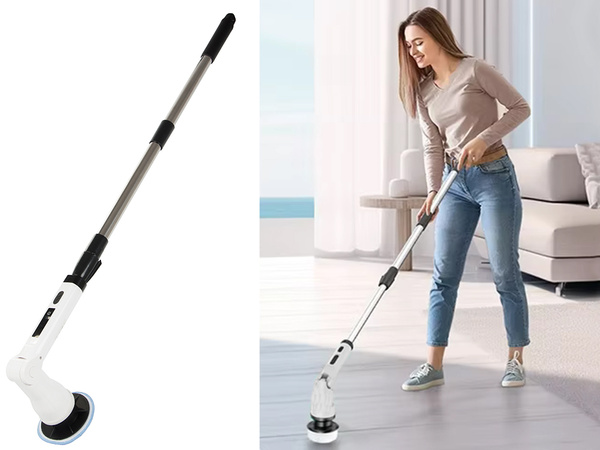 Elektrická rotující kartáč na čištění dlaždic mop sada bezdrátová