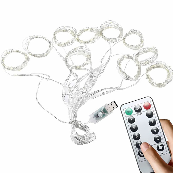 Luči praznične girlande svetlobne zavese 300 vodila notranja topla usb