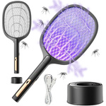 Elektrische fliegenklatsche für mücken motten insekten mit uv-lampe mit ständer