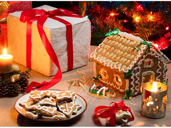Gingerbread house christmas gingerbread cutters nativity scene hut