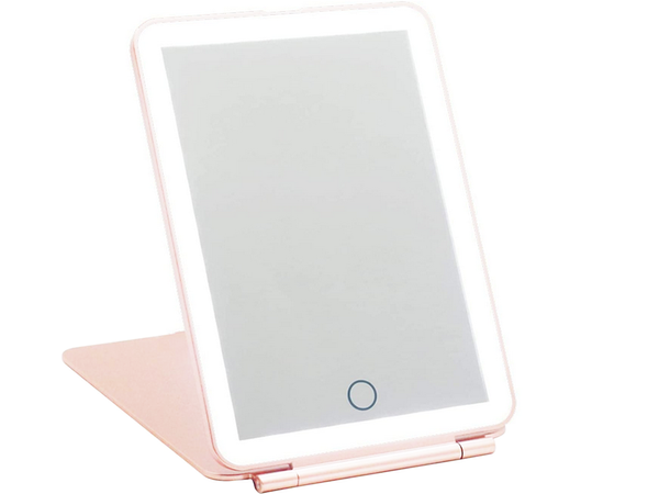Miroir de maquillage éclairé par led miroir de voyage pliant