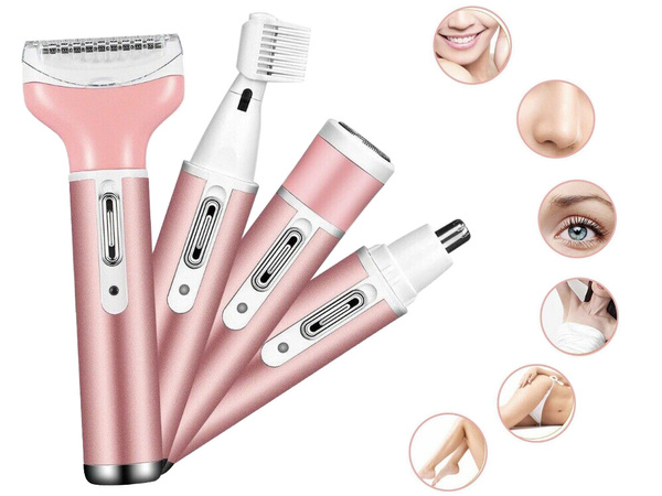 Depilator rasoir corps femmes jambes tondeuse 4in1 embouts interchangeables usb