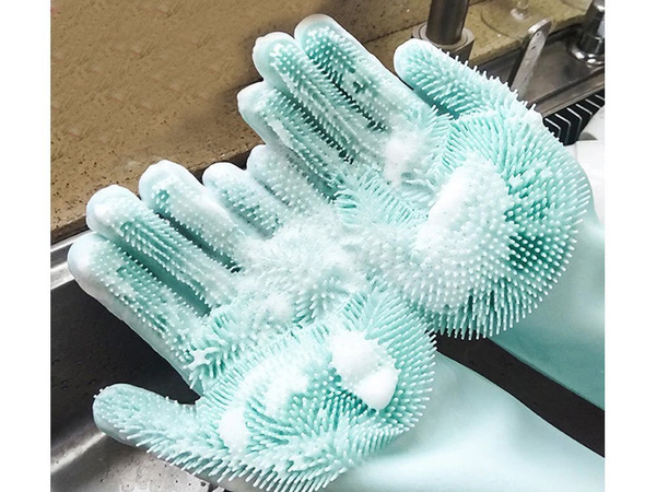 Dishwashing gloves silicone kitchen scrubber