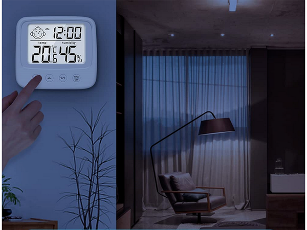 Termomeeter hügromeeter elektrooniline sisemine kell