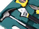 Tool set screwdrivers hammer 16 el in case