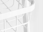 Shelf kitchen bathroom cabinet on wheels metal rack three levels 3