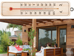 Termometru interior exterior din lemn domestic
