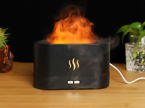 Air humidifier usb diffuser led rgb fireplace aroma mist fire