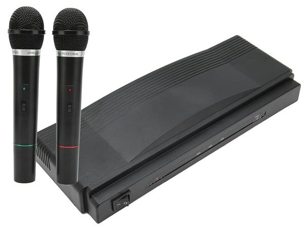 Kit karaoke 2x micrófono inalámbrico + estación