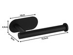 Toilettenpapierhalter wc selbstklebend ohne bohren schwarz loft metall