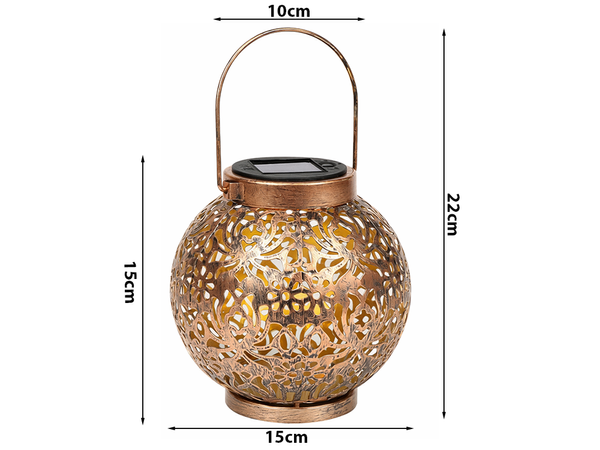 LANTERNĂ SOLARĂ DECORATIVĂ LANTERNĂ SOLARĂ LED AURIU CUPRU DE AGĂȚAT